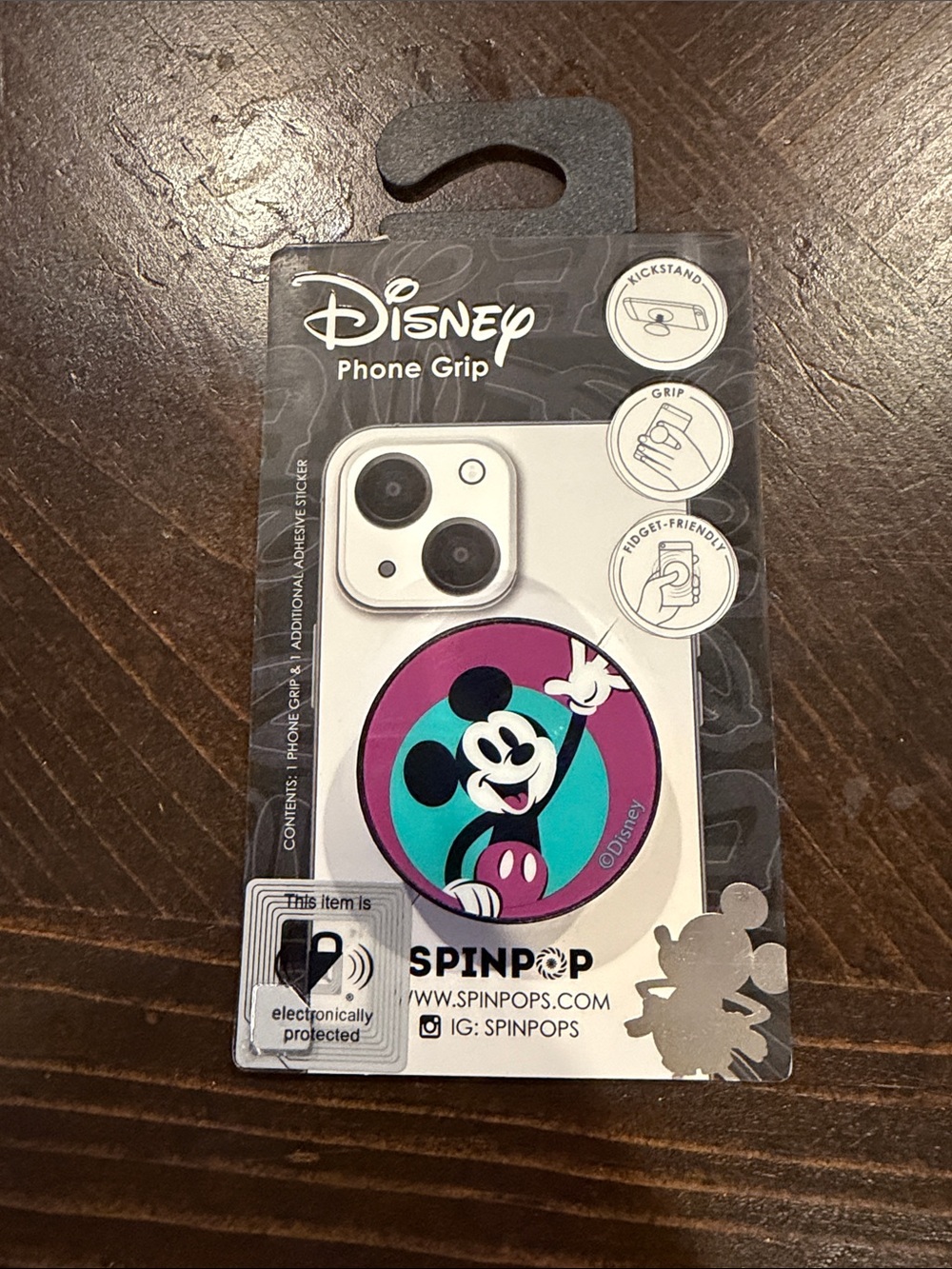 Disney Mickey Mouse Phone Grip by SpinPop — Purple & Teal
